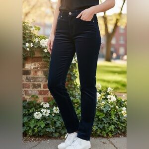 Loft black corduroy straight leg pants